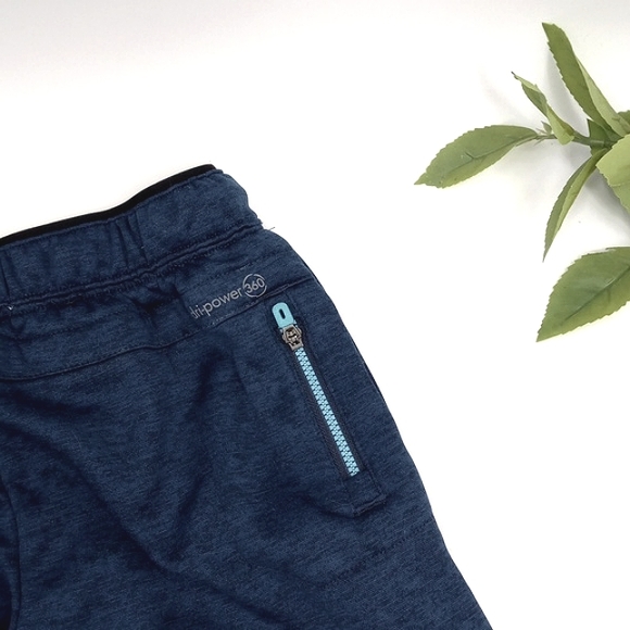 💙 RUSSELL ATHLETIC Navy Cuffed Track Pants Joggers Reflective Details S 6 - 7 - Picture 3 of 5